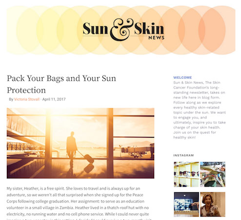 Sun & Skin news blog